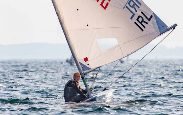Eve McMahon on her way to U17 victory and third overall in the Laser Radial Youth Worlds in Canada