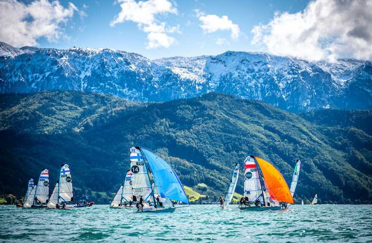 No Wind for 49er Europeans on Day Two