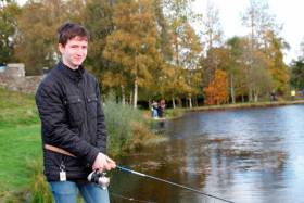 Vincent Comerford Jr (16) from St James CBS fishing in the Sean McMorrow Memorial at the Angling for All facility in Aughrim on Tuesday