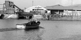 Times past: The last Liffey ferry service crossing took place in 1984 when above the ferry is seen heading to the North Wall and where along this quay now stands the National Convention Centre which is a dominate landmark on the waterside.  The ferry officially reopens service next month. AFLOAT also adds that another ferry, the &#039;Liffey Flyer&#039; service did operate previously (albeit for just two years) until the Samuel Beckett Bridge opened almost a decade ago in December 2009.