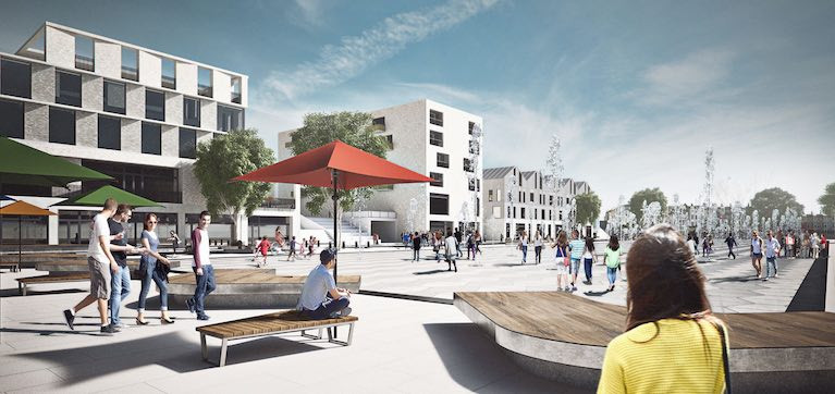 An artist's impression of the Queen's Parade regeneration at Bangor 