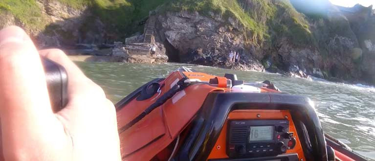 Howth RNLI rescued people stranded on rocks
