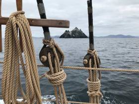 The Little Skellig as seen from Ilen eleven months ago, when she was on passage from Batimore to her home port of Limerick