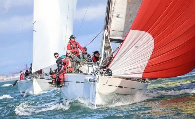 Paul Egan's Platinum Blonde, a First 35 Carbon, from the Royal St. George Yacht Club in Dun Laoghaire is one of 54 entries for this year's Volvo Round Ireland Race from Wicklow