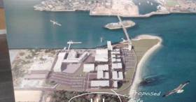 Proposed site location (highlighted with a circle) of the waste-to-energy incinerator plant in Ringaskiddy, Cork Harbour. Afloat adds nearby is the National Maritime College of Ireland (NMCI) and the Naval Service base located on Haulbowline Island. 