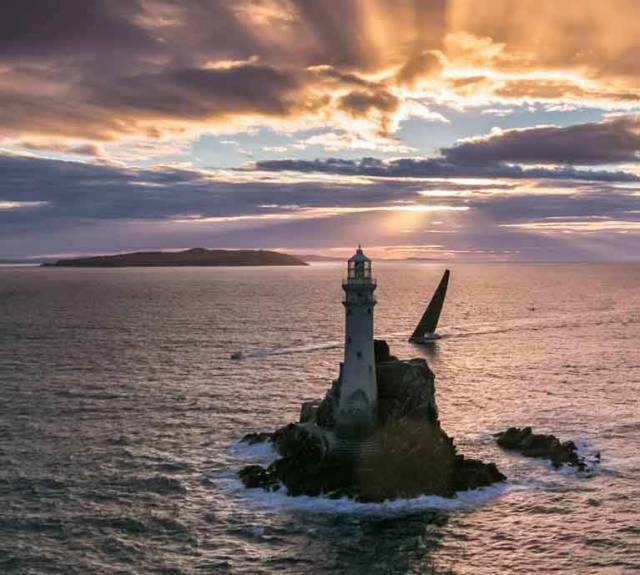 The Fastnet Rock – “Ireland’s tear-drop” - continues to be the turning point of the Rolex Fastnet Race on its new 2021 course to Cherbourg in France