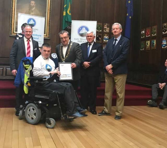 Dylan Nelson won the 2018 Sail Training Ambassador Award