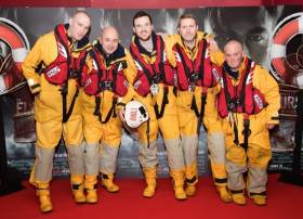 Dun Laoghaire, Howth and Skerries lifeboat crew at gala screening of The Finest Hours in Dundrum on Wednesday 17 February