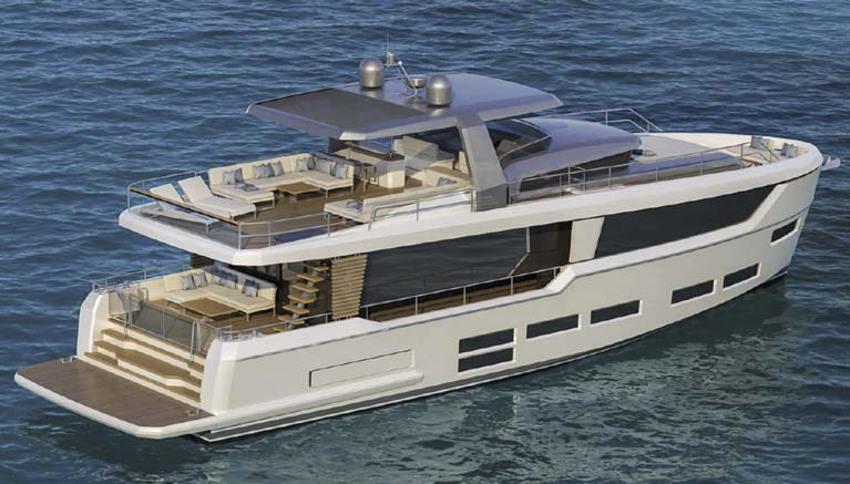The Project E yachts are 62 to 73-feet in length and designed for long distance cruising