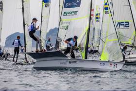 Howth&#039;s Robert Dickson and Sean Waddilove competing in the first races of the 49er class at the World Cup Series in Enoshima