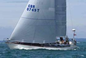Paul Kavanagh’s classic Swan 44 CoOperation Ireland (aka Pomeroy Swan) may be sailing in the two-handed division, but she currently leads the Volvo Round Ireland Race overall by three minutes from Stephen Quinn’s J/97 Lambay Rules