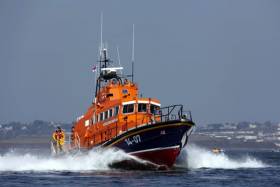 Courtmacsherry&#039;s all-weather lifeboat as seen of Roches Point
