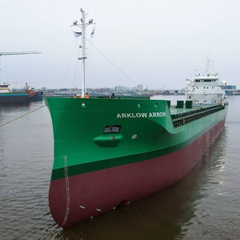 Latest development of the new Arklow Arrow, a 8,500dwt trader, which is carrying out a series of shipbuilders sea trials in Wadden Sea off the Dutch and German coast. AFLOAT adds in tracking some other ASL ships, this led to the classic cruiseship (former liner) Marco Polo which served cruisegoers directly from Belfast and regularly called  to Irish Ports - has gone to the breakers!