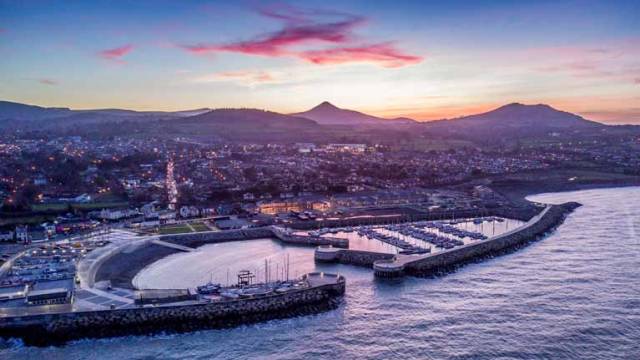 The home place……clear evening at Greystones Harbour with the Sugarloaf Mountain silhouetted against the last of the sunset. This weekend sees the two-day Taste of Greystones Regatta in the continuing celebration of Greystones Sailing Club’s Golden Jubilee Year