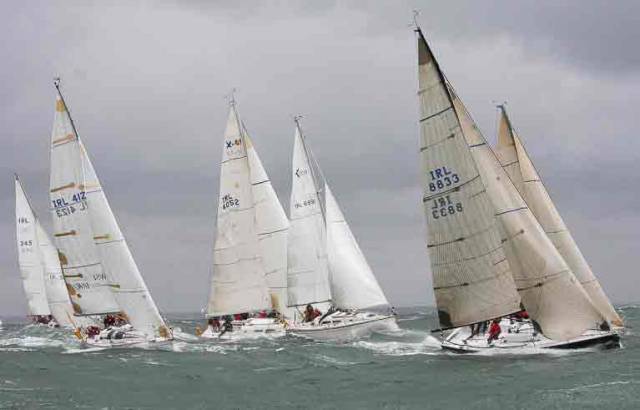 An offshore race starts on Dublin Bay. Offshore body ISORA has changed its 'No Pro' rule for the 2017 season