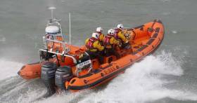Skerries RNLI Atlantic 85 Louis Simson is involved in the search for the missing trawler crew