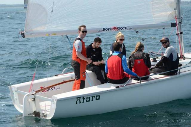 The Atara crew were 1720 European Championship winners in their home port of Howth