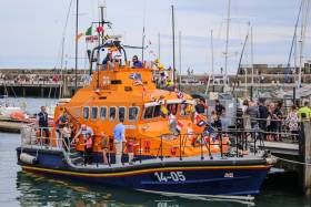 The All-Weather lifeboat was alongside for onboard tours all afternoon
