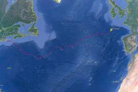 The path of the deep ocean glider SILBO as it crossed the North Atlantic Gyre