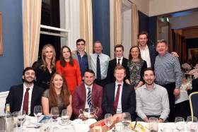 The Shanahan family and crew of the J109 Ruth at Saturday&#039;s  NYC awards ceremony. Ben Shanahan (pictured front row with trophy) was awarded the new Martin Crotty Cup. This new award is for a young NYC member who has shown exceptional sailing endeavour. Scroll down for more prizewinners