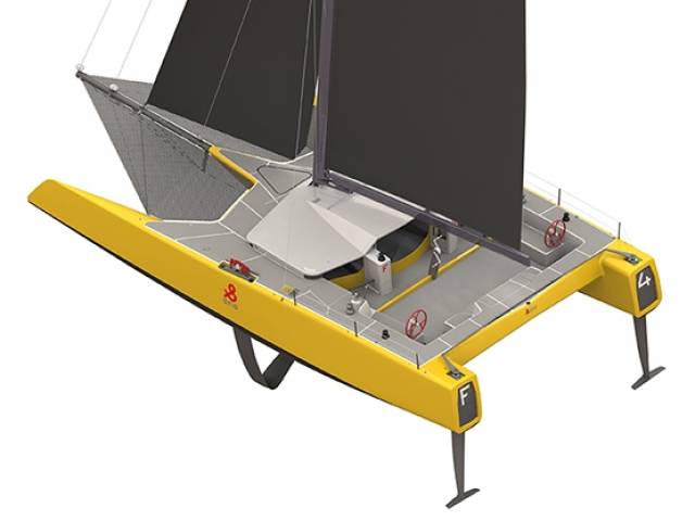 The F4, the first foiling offshore one-design catamaran from Holland