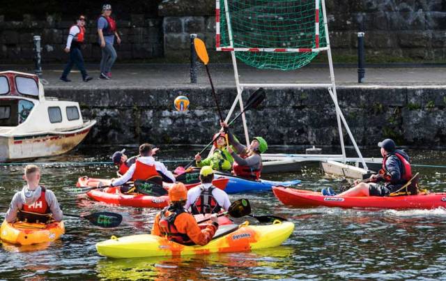 Canoe polo at the second Watersports Inclusion Games in Galway last year