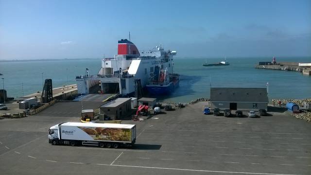 File Photo: Stena Horizon which this afternoon docked in Rosslare. In the shadow of the ferry is alongside the 'bunker' tanker Mersey Spirit (see today's report). Also seen is the arrival of timber trader cargoship Ayress. The Irish Rail operated port has waived fees for cruiseships visiting from this year's season and up to 2019.