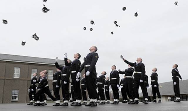 File photo of Naval Service recruits 'passing out' 