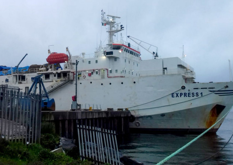 The Express 1 docked at Greenore Port last September