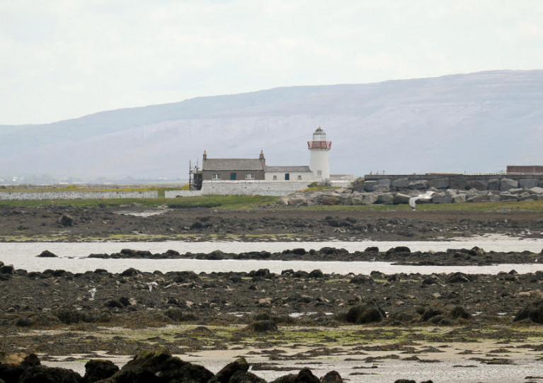 File image of Mutton Island and its lighthouse in Galway Bay