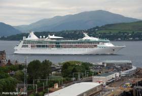 Work starts on a £19m cruise berthing and visitor centre at Greenock (one of two Clydeport terminals) on the Firth of Clyde in south-west Scotland. AFLOAT adds above is RCI&#039;s Vision of the Seas passing Gourock Pierhead on the way to Greenock located further upriver. 