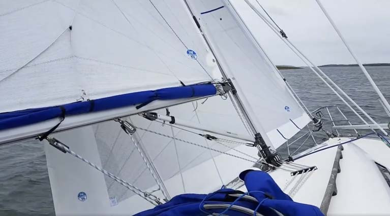North Sails Ireland-supplied Tour Xi performance cruising sails n action in Strangford Lough on the Moody S31 &quot;Zeelander&quot;. See video below.