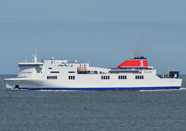 File image of the Stena Horizon in older livery, on approach to Rosslare Harbour