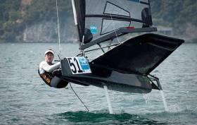 Royal Cork Moth sailor David Kenefick has just finished foiling week on Italy&#039;s Lake Garda