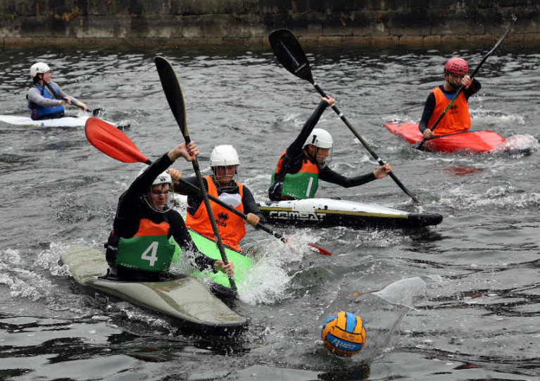Canoe polo is a popular activity at Mullingar Harbour