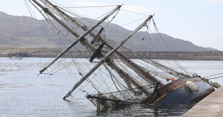 Tallship incident: Just two days after being towed into the Port of Holyhead, the Zebu was facing an even bigger problem after she lost her moorings. People have been urged to stay away from the vessel after it hit the breakwater and took on water in the north Wales port.