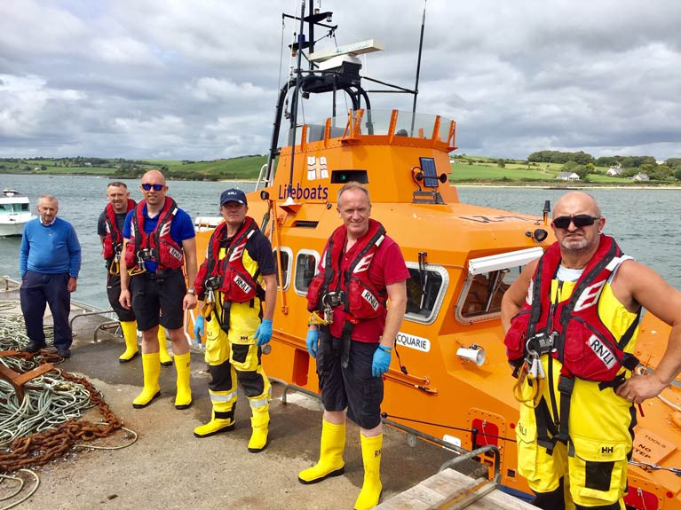 The Courtmacsherry Lifeboat crew after today&#039;s call out