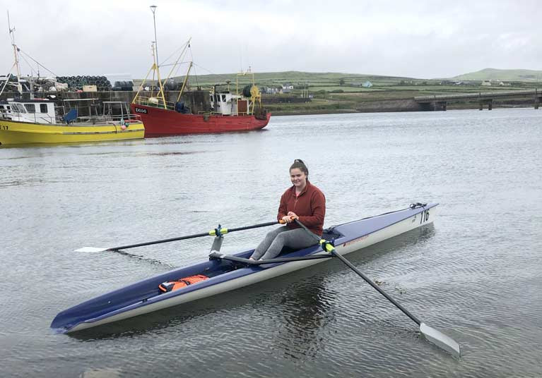 Coastal Rower Jane O&#039;Connor back on the water at Portmagee Coastal Rowing Club