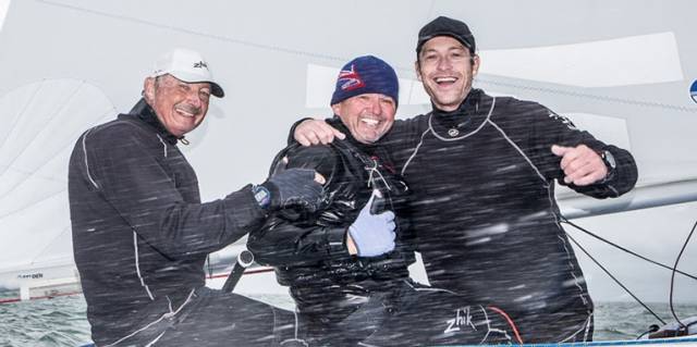 World Champs –  John Bertrand (AUS), representing the Royal Brighton Yacht Club, with crew Paul Blowers (GBR) and Ben Lamb (AUS)