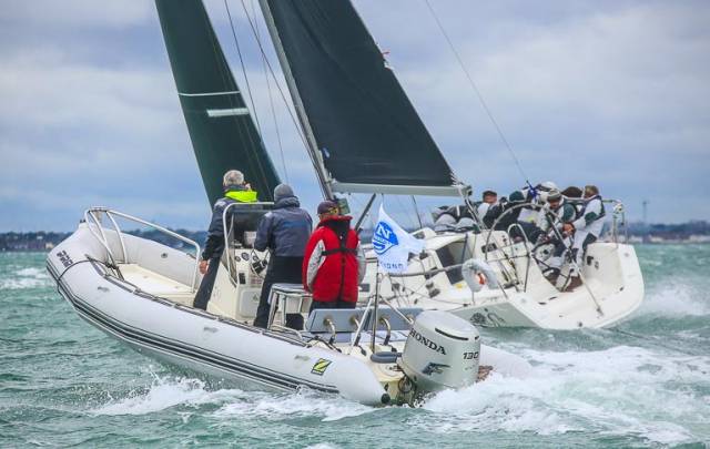 The North Sails Ireland on-the-water coaching team