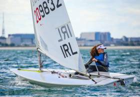 Ireland will be represented by 3  boats &amp; 4 sailors at the Youth Worlds in China: Sally Bell in Laser Radial Girls (above), Conor Quinn in Laser Radial Boys, &amp; Geoff Power and James McCann in 420s.
