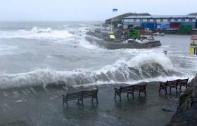 Storm Lorenzo: Bulloch Harbour on Dublin Bay is located along the Dalkey coastline