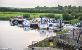 The public moorings at Shannonbridge on the Shannon Navigation