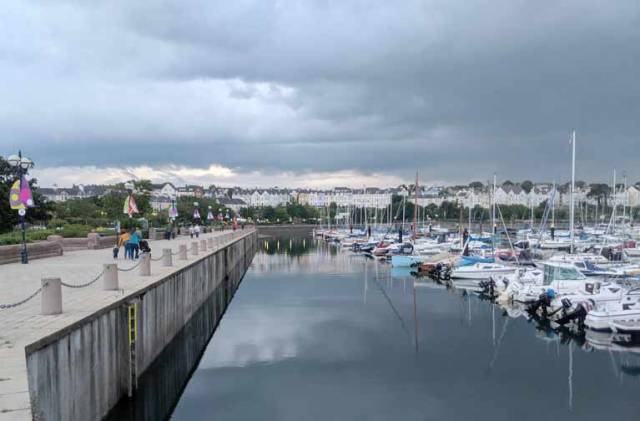 Bangor promenade beside the marina
