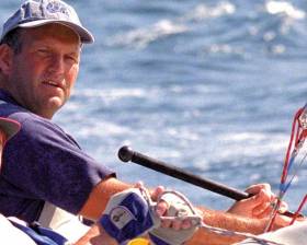 Mark Mansfield – his expression may seem impassive, but he is at his most alive and alert when racing a sailing boat