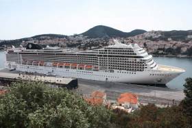 MSC Magnifica pictured in Dubrovnik