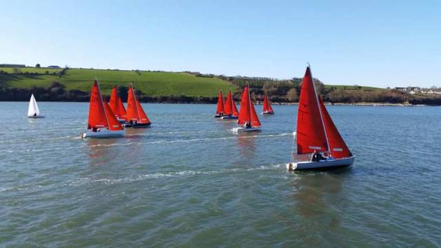 Blue skies and great breezes for Kinsale's first races of their Frostbite Series