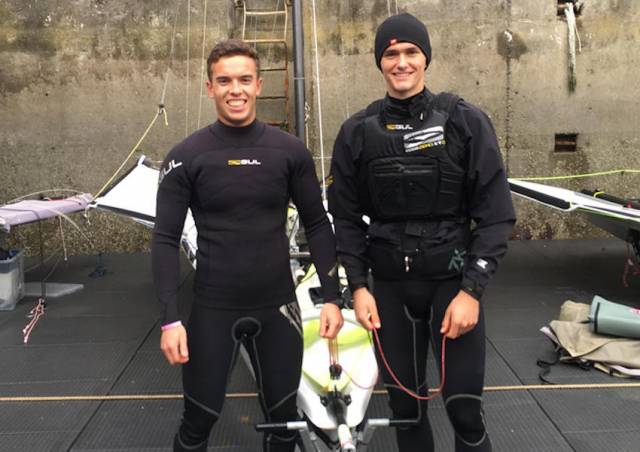 Sean Waddilove (left) and Robert Dickson are headed to NZ with fellow Team Ireland 49er pair Ryan Seaton and Seafra Guilfoyle