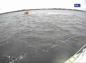 Lough Ree RNLI&#039;s lifeboat The Eric Rowse tows a grounded cruiser to safety on Saturday 27 May