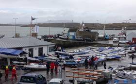 Just some of the 120–boat Laser fleet that assembled in West Cork for the Laser Munster Championships